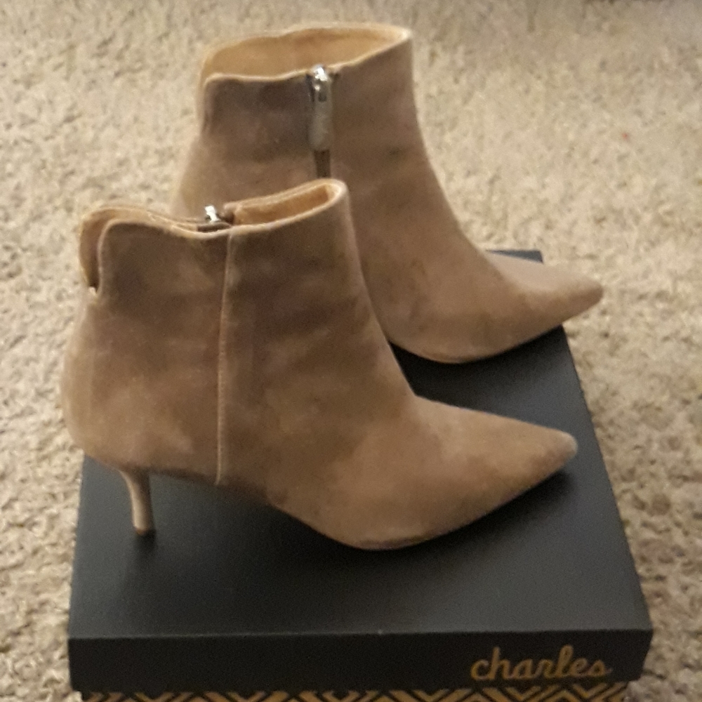 Charles by Charles David Dark Taupe  "Admire"  Booties